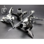 Chrome and black rotating blades rotating shaft cap Harley 29.5mm Street gliding sub black part motorcycle parts shaft cover