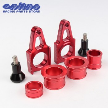 CNC Front amp; Rear Wheel Hub Spacers With Rear Chain Adjuster For CR125R CR250R CRF250R CRF250X CRF450R 450X Supermoto Motorcycle