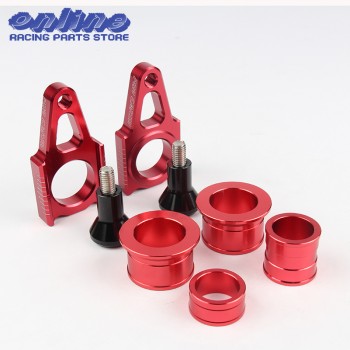 CNC Front amp; Rear Wheel Hub Spacers With Rear Chain Adjuster For CR125R CR250R CRF250R CRF250X CRF450R 450X Supermoto Motorcycle