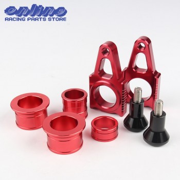 CNC Front amp; Rear Wheel Hub Spacers With Rear Chain Adjuster For CR125R CR250R CRF250R CRF250X CRF450R 450X Supermoto Motorcycle