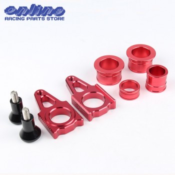 CNC Front amp; Rear Wheel Hub Spacers With Rear Chain Adjuster For CR125R CR250R CRF250R CRF250X CRF450R 450X Supermoto Motorcycle