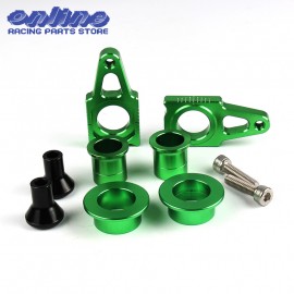 CNC Front amp; Rear Wheel Hub Spacers amp; Rear Axle Blocks Chain Adjuster With Spool Slider Bolts Sets For KX125 250 KXF250 KXF450