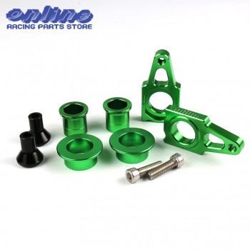 CNC Front amp; Rear Wheel Hub Spacers amp; Rear Axle Blocks Chain Adjuster With Spool Slider Bolts Sets For KX125 250 KXF250 KXF450