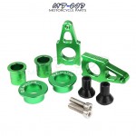 CNC Front amp; Rear Wheel Hub Spacers With Rear Chain Adjuster Sets For KX125 250 KXF250 KXF450 Motorcycle parts QXMOTOR Logo