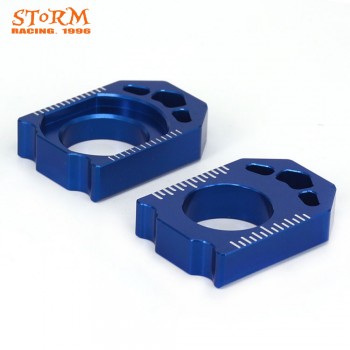 Motorcycle CNC Blue Axle Block Chain Adjuster For YAMAHA YZ250F YZF 250 2012 2013 2014 2015 2016 YZ450F YZF 450 2010-2016