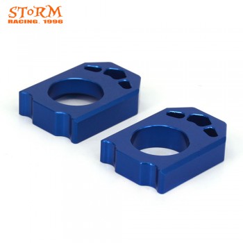 Motorcycle CNC Blue Axle Block Chain Adjuster For YAMAHA YZ250F YZF 250 2012 2013 2014 2015 2016 YZ450F YZF 450 2010-2016
