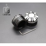 CNC metal black front axle nut cover bolt assembly, such as Harley softails XL883 1200 X48 front axle cover