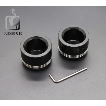 CNC metal black front axle nut cover bolt assembly, such as Harley softails XL883 1200 X48 front axle cover