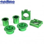 CNC Front Rear Billet Wheel Hub Spacers Chain Adjuster Axle Block for KX125 KX250 KXF250 KXF450 Motorcycle Motorcross Dirt Bike