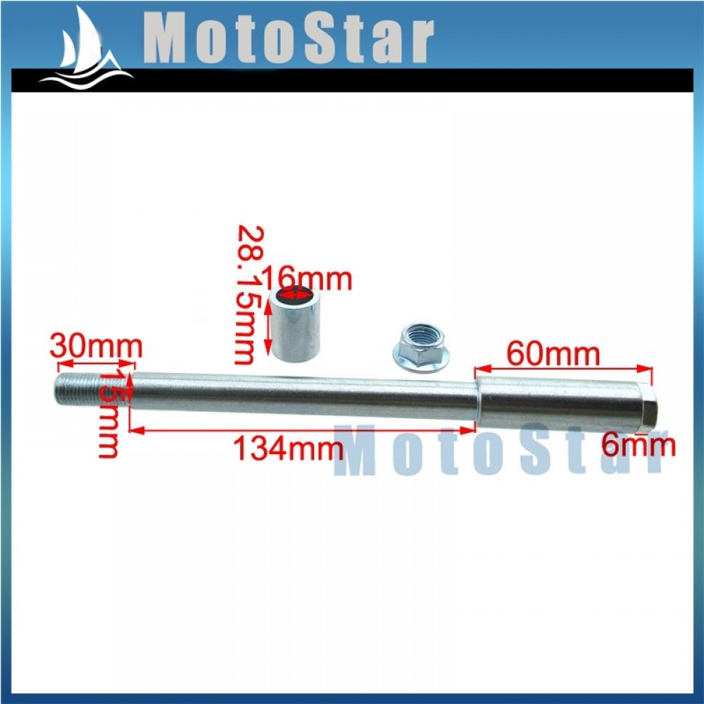 15mm Drilled Front Wheel Axle For Chinese Pit Dirt Bike Motorcycle Motocross