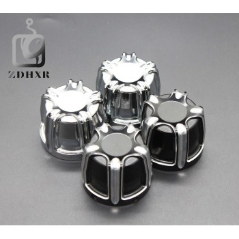 Black chrome CNC Edge Cut Front Axle Nut Cover Bolt Kit Motorcycle Wheels Nuts Bolts Cap Pair Fit Harley Touring Softail FLTR