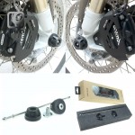 For BMW R1200GS LC 2013-2017/ R1200GS LC Adventure 2014-2017 Motorcycle Front Axle Fork Wheel Protector Crash Sliders Cap Pad