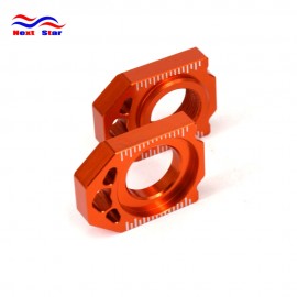 Orange CNC Rear Chain Adjuster Axle Block For KTM SX SXF XC XCF 125 200 250 300 350 450 500 530 2013 2014 2015 2016