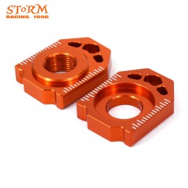 Motorcycle CNC Orange Axle Block Chain Adjuster For KTM EXC EXC-F XCW XCF-W 125-530 00-16 SX SXF XC XCF 125-450 2012 SX85 03-14