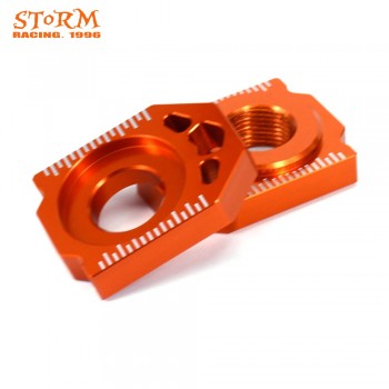 Motorcycle CNC Orange Axle Block Chain Adjuster For KTM EXC EXC-F XCW XCF-W 125-530 00-16 SX SXF XC XCF 125-450 2012 SX85 03-14