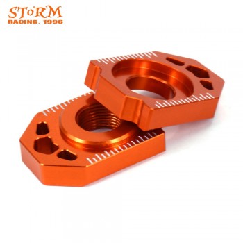 Motorcycle CNC Orange Axle Block Chain Adjuster For KTM EXC EXC-F XCW XCF-W 125-530 00-16 SX SXF XC XCF 125-450 2012 SX85 03-14