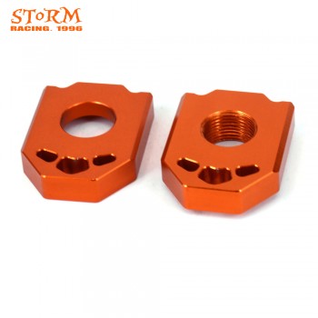 Motorcycle CNC Orange Axle Block Chain Adjuster For KTM EXC EXC-F XCW XCF-W 125-530 00-16 SX SXF XC XCF 125-450 2012 SX85 03-14