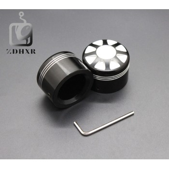 black CNC Edge Cut Front Axle Nut Cover Bolt Kit Aluminum Motorcycle Wheel Cover Bolts Nut For Harley Touring Softail Dyna