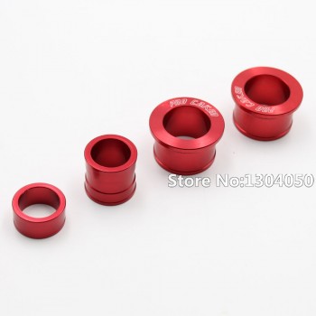 CNC Billet Aluminum Front amp; Rear Wheel Hub Spacers For CR125R CR250R CRF250R CRF450X CRF450R Dirt Bike Motorcycle RED