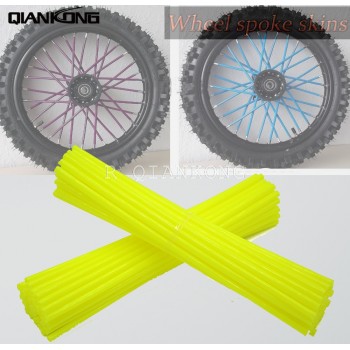 72 pcs Motorcycle Wheel Rim Spoke Skins Covers Wrap Tubes Decor For KTM EXC DR DRZ RM RMX RMZ 85 125 250 400 Kawasaki Yamaha