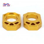 Gold CNC Rear Chain Adjuster Axle Block For SUZUKI RMZ250 RMZ450 RMZ 250 450 05-16 RMX450Z 2010 2011 2012 2013 2014 2015