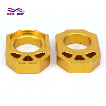 Gold CNC Rear Chain Adjuster Axle Block For SUZUKI RMZ250 RMZ450 RMZ 250 450 05-16 RMX450Z 2010 2011 2012 2013 2014 2015