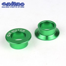 Free Shipping QXMOTOR Logo CNC Billet Rear Wheel Hub Spacer For KX125 KX250 03-08 KXF250 04-14 KXF450 KLX450R Motocross Enduro