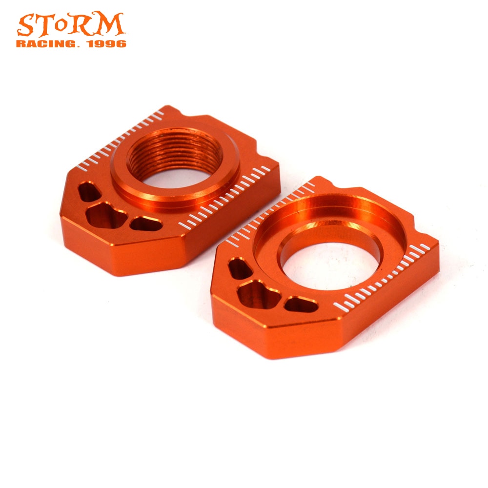 Motorcycle CNC Orange Axle Block Chain Adjuster For KTM SX SX-F XC XC-F 125-450 2013 2014 2015 2016 TC125 FC250 350 450 2016