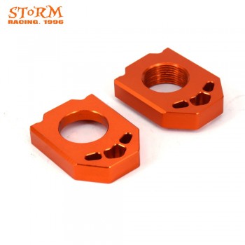 Motorcycle CNC Orange Axle Block Chain Adjuster For KTM SX SX-F XC XC-F 125-450 2013 2014 2015 2016 TC125 FC250 350 450 2016