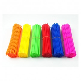 72pcs/set 17cm Motorcycle Spoke Fluorescence Tube Scooter Dirt Bike Wheel Protection Cover Motorbike Wheel Rim Decorative Spokes