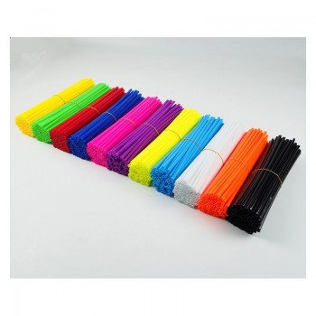 72pcs/set 17cm Motorcycle Spoke Fluorescence Tube Scooter Dirt Bike Wheel Protection Cover Motorbike Wheel Rim Decorative Spokes