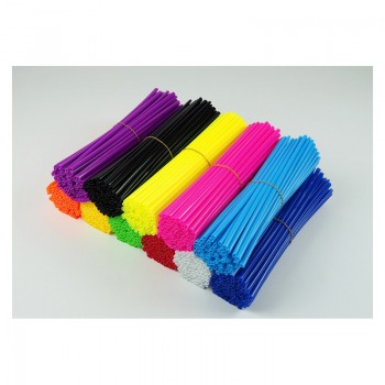 72pcs/set 17cm Motorcycle Spoke Fluorescence Tube Scooter Dirt Bike Wheel Protection Cover Motorbike Wheel Rim Decorative Spokes