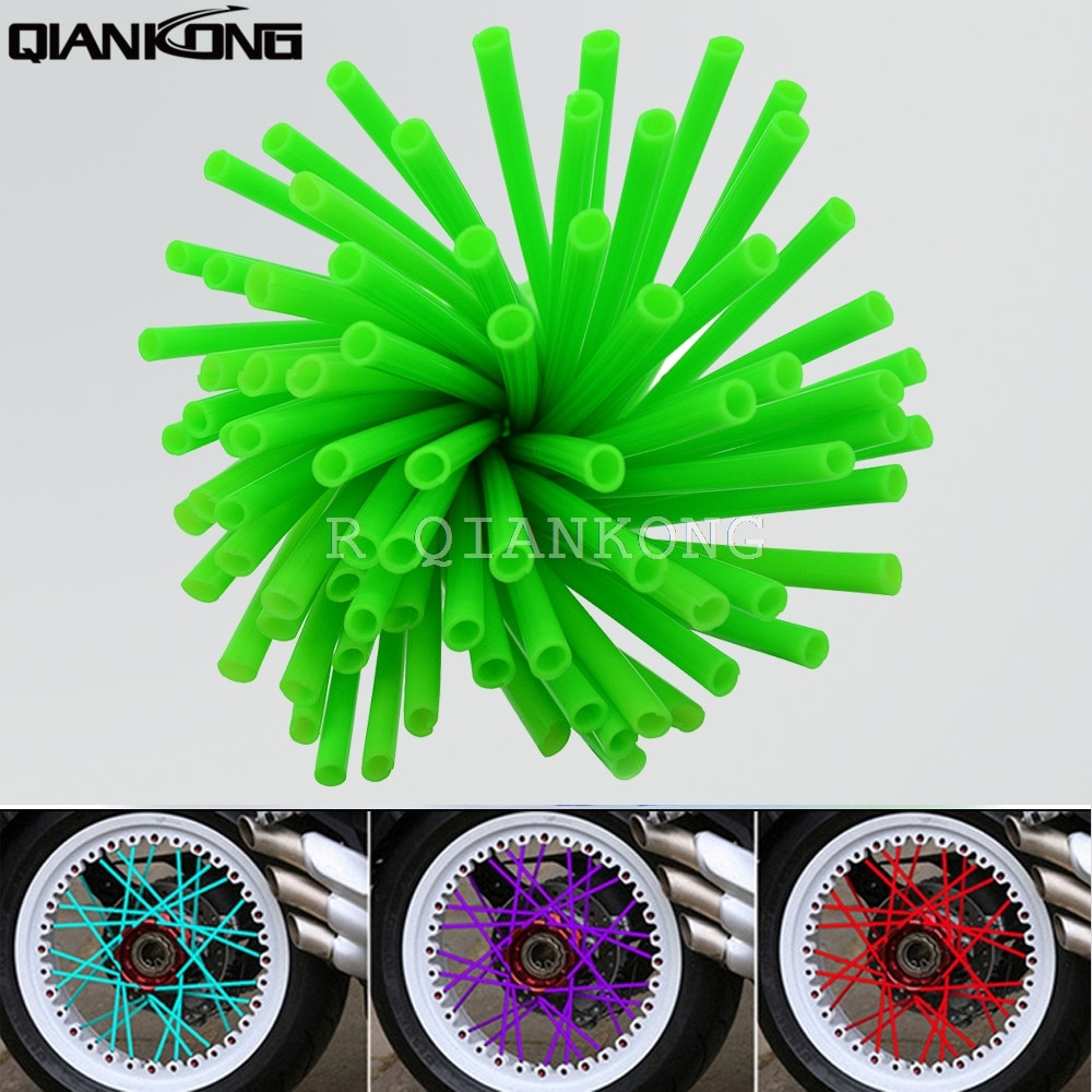 72 pcs Motorcycle Spoke Shrouds Skins Covers For Yamaha WR250R WR250X SEROW225 SEROW250 TTR125 TTR125LW TTR125E TTR250 BNW