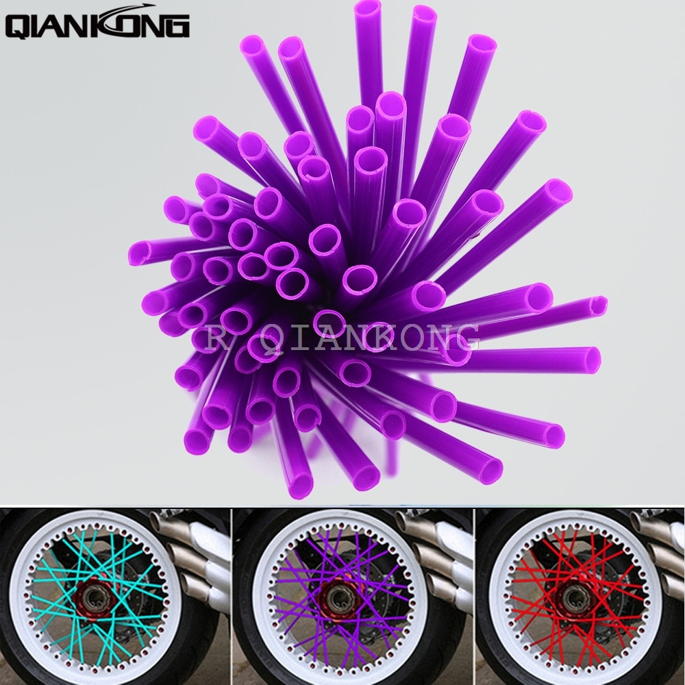 72 PCS Motocross Dirt Bike Enduro Wheel RIM SPOKE SKINS COVER FOR ktm EXC f DR DRZ RM RMX RMZ 85 125 250 400 450 Kawasaki Yamaha