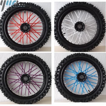 Motorcycle Dirt Bike Wheel Rims Spoke Skins Covers Wrap Decor Protector Kit For honda crf 450 CR CRF XR XL 85 125 250 KTM BMW