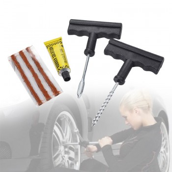 6Pcs/Set Car Tubeless Tire Tyre Puncture Plug Repair Tools Kits Car Auto Accessories Motorcycle Bicycle Rubber Cement TLSM1