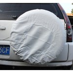 IZTOSS PVC Leather Spare Tire Cover Wheel Tire Cover White with no Logo Universal for Jeep CR-V RV SUV Trailer Truck R16 Tire