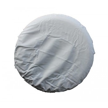 IZTOSS PVC Leather Spare Tire Cover Wheel Tire Cover White with no Logo Universal for Jeep CR-V RV SUV Trailer Truck R16 Tire