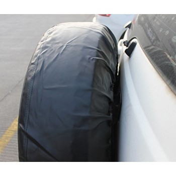 IZTOSS PVC Leather Spare Tire Cover Wheel Tire Cover White with no Logo Universal for Jeep CR-V RV SUV Trailer Truck R16 Tire
