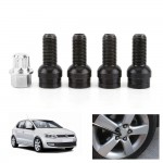4+1 M14*1.5MM Black Steel Wheel Bolt amp; Lock Lug Nut Set With Key For Audi For VW For  Golf  For Jetta Car Accessories