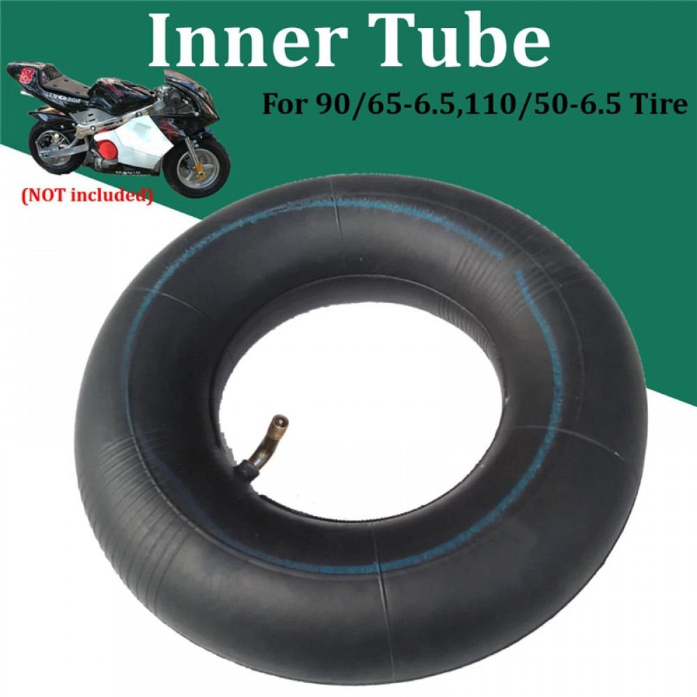 1Pc Black Rubber Motorcycle Inner Tube For 110/50-6.5 90/65-6.5 Tire 47cc 49cc Mini /Pocket Bike MT-3 Durable Replace Tire Part