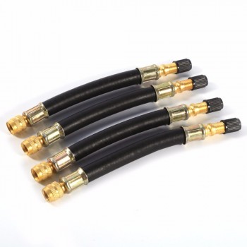 4x 140mm Flexible Tyre Valve ExtensionTire Wheel Truck Transit Adaptor + Clamps 100% Brand New