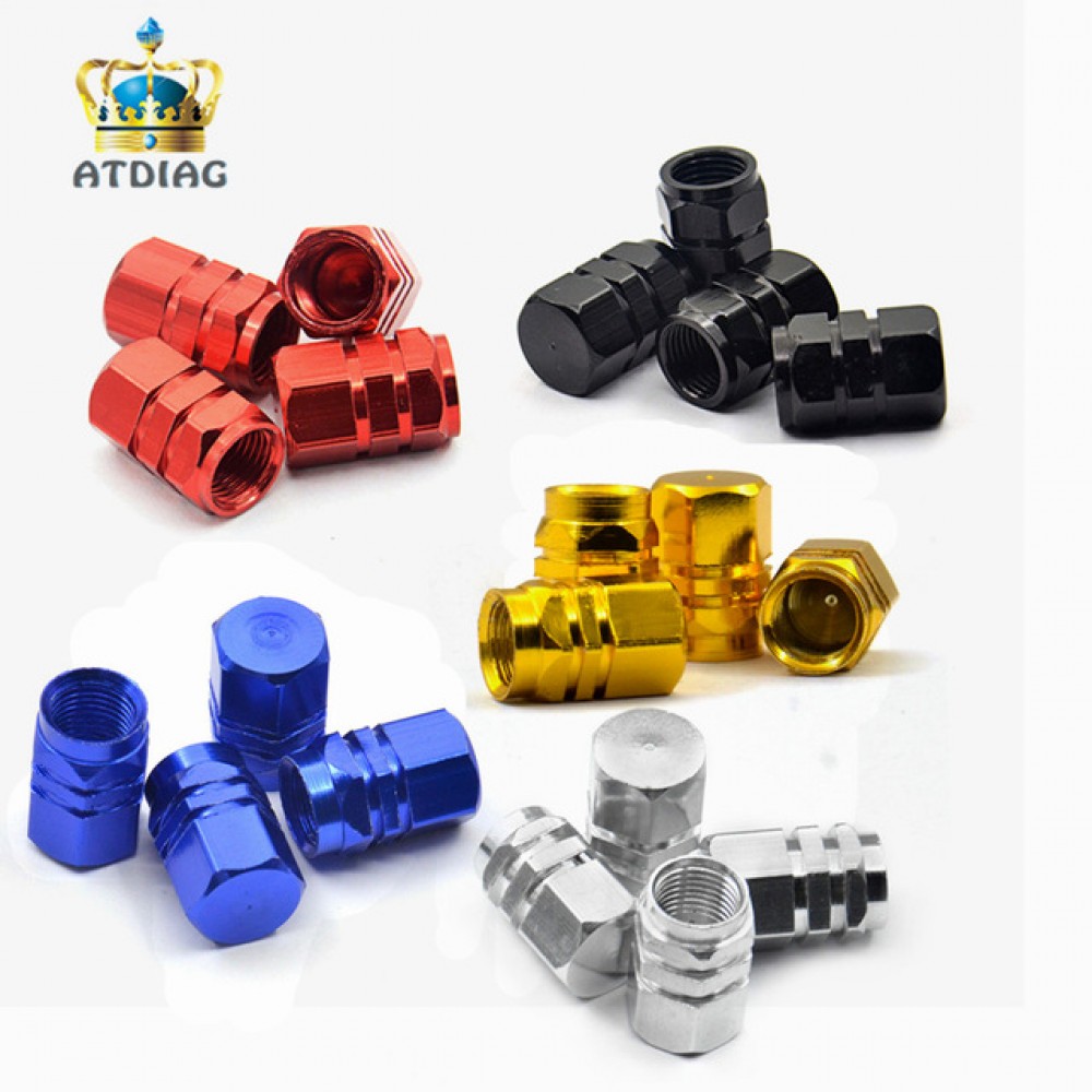 Auto car-styling New 4pcs/pack Theftproof Aluminum Car Wheel Tires Valves Tyre Stem Air Caps Airtight Cover