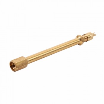 Brass Auto Tire Valve Stem Extension Pole Caps Extender Straight Bore 100 mm Tire Valve Extension Brass Tire Valve Extension