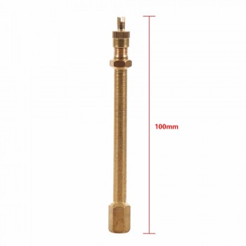 Brass Auto Tire Valve Stem Extension Pole Caps Extender Straight Bore 100 mm Tire Valve Extension Brass Tire Valve Extension