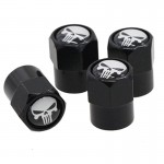 HAUSNN 4Pcs/Pack Car Accessories  Punisher/Skull Logo Sticker Wheel Tire Valve Caps Stem Auto Styling For VW Benz Audi Ford