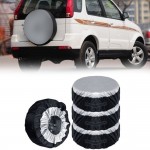 1PCS Tire Cover Case Car Spare Tire Cover Storage Bags Carry Tote Polyester Tire For Cars Wheel Protection Covers 4 Season