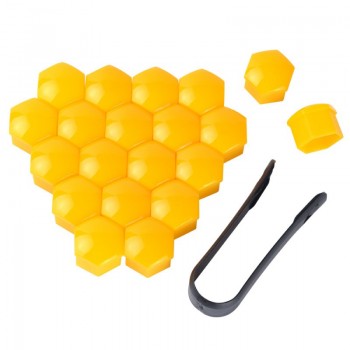 20pcs 17mm Car Auto Hub Screw Cover Tire Wheel Screw Bolts Nut Caps Wheel Nut Bolt Head Cover Cap Hub Screw Protector