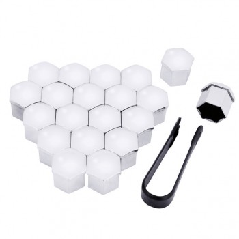 20pcs 17mm Car Auto Hub Screw Cover Tire Wheel Screw Bolts Nut Caps Wheel Nut Bolt Head Cover Cap Hub Screw Protector