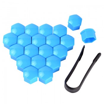 20pcs 17mm Car Auto Hub Screw Cover Tire Wheel Screw Bolts Nut Caps Wheel Nut Bolt Head Cover Cap Hub Screw Protector